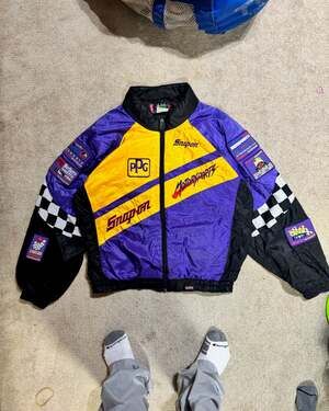 Vintage Snap-on Motorsports Racing Jacket, Purple & Yellow, Size L